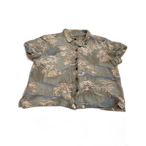Havana Jack's Cafe Hawaiian Shirt Cropped Size XL